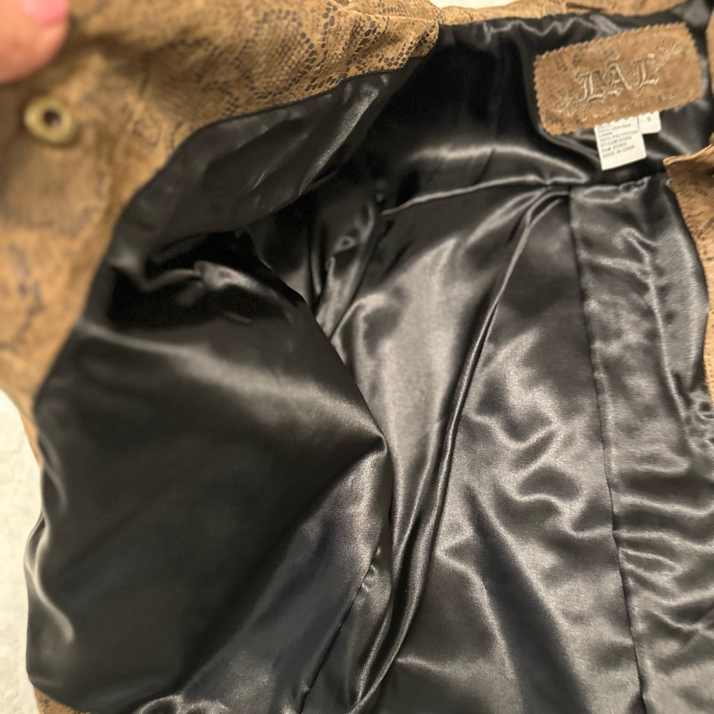 Live A Little Snakeskin Leather Jacket | Quiet Luxury Cropped Leather Western SM - Picture 7 of 8